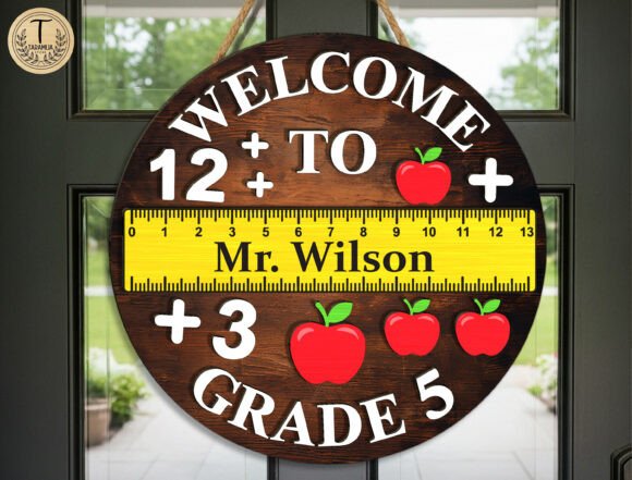 Classroom Door Hanger Laser Cut File SVG