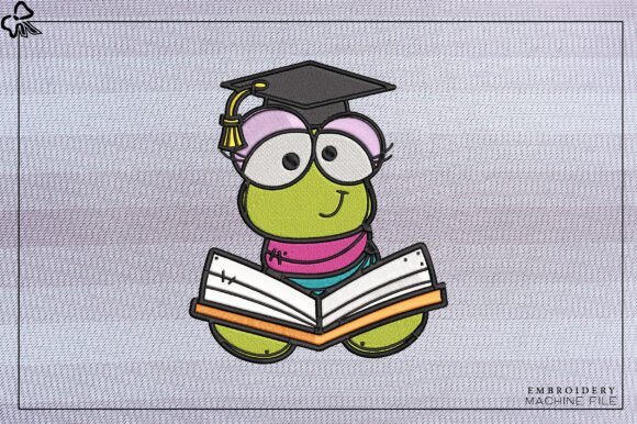 Cute Bookworm Graduation Embroidery: A Strategic Approach to Personalized Academic Recognition