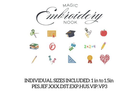 Elevating Classroom Creativity: The Strategic Value of Mini Teacher Embroidery X 15 Designs and School Supply Bundles