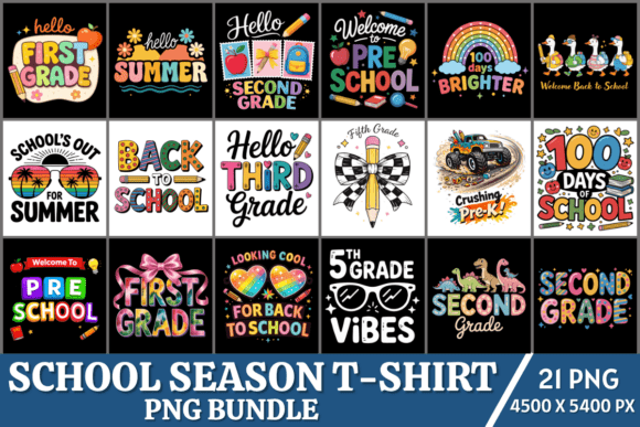 Evaluating the School Season T-Shirt PNG Bundle for Back-to-School Design Projects