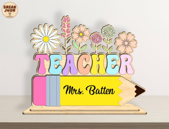 Personalized Teacher Name Laser File SVG
