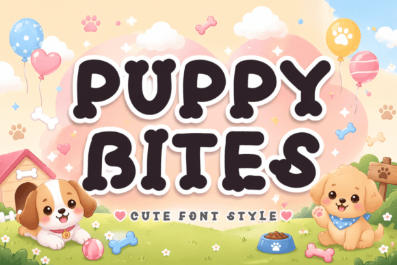 Puppy Bites: A Playful Display Font for Engaging Visual Design
