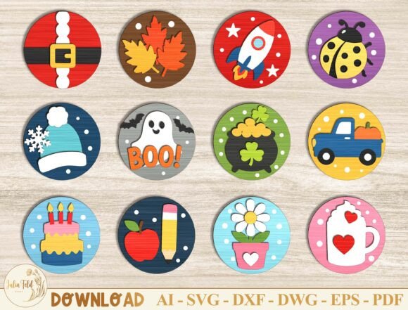 Seasonal Interchangeable SVG Bundle