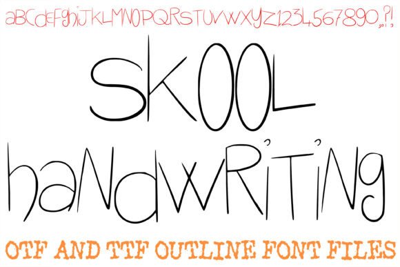 Skool Handwriting: A Playful Typeface for Creative Projects