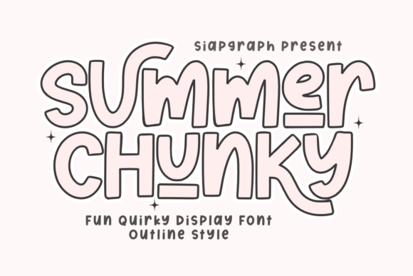 Summer Chunky Outline: The Ultimate Quirky Display Font for Designers
