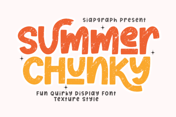 Summer Chunky Texture: A Bold Font for DIY and Seasonal Design