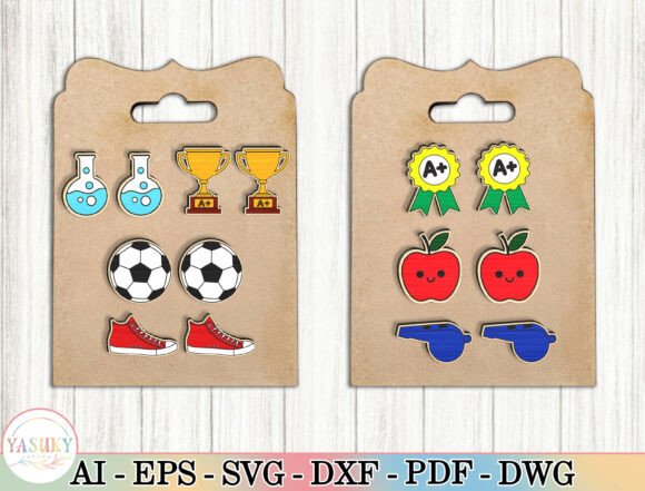 Teacher Sport Earring SVG Bundle